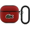 Lacoste Petit Pique Croc Logo Patch dėklas skirtas AirPods 4 raudonos spalvos