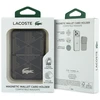Dėklas Lacoste PVC mišinio „Monogram Petit Pique“ „MagSafe“ piniginė su stovu, ruda