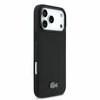Dėklas Lacoste PVC Iconic Petit Pique Metal Logo MagSafe Case for iPhone 18 Pro Max Juodas