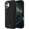 Mercedes PU Leather 3D MagSafe dėklas skirtas Apple iPhone 17 juodos spalvos