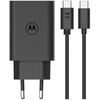 Motorola TurboPower 68W laidinis įkroviklis + USB-C kabelis 6.5A juodos spalvos