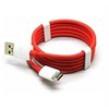 „OnePlus 3 3T“ originalus USB-C duomenų kabelis, 0,95 m baltas/raudonas (masinis)