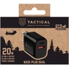 Tactical Base Plug Dual 20W Juodas tinklo įkroviklis