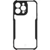 Dėklas Tactical Quantum Stealth dangtelis, skirtas Apple iPhone 15 Pro Max skaidrus/juodas