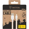 Tactical Taktinis siūlų kabelis USB-A/Lightning 0.3m baltos spalvos