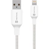Tactical Taktinis siūlų kabelis USB-A/Lightning 2m baltos spalvos
