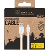 Tactical Taktinis dygsnio siūlų kabelis USB-A/USB-C 0.3m baltos spalvos