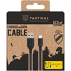 Tactical Stitch Thread kabelis USB-A/USB-C 1m juodos spalvos