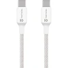Tactical Taktinis dygsnio siūlų kabelis USB-C/USB-C 0.3m baltos spalvos