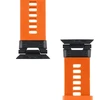 Tactical tvirtas dirželis „Apple Watch Ultra Safety“ oranžinės/juodos spalvos