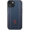 Dėklas Us Polo Assn US Polo USHCP14MPFAV iPhone 14 Plus / 15 Plus 6.7" navy mėlynas Leather Stitch
