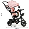 Ecotoys Triratukas su pasukama sėdyne Eco Toys, rožinis