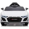 Vaikiškas elektromobilis MUKUTISRIDES Audi R8 Spyder (baltas, vienvietis)