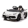 Vaikiškas elektromobilis Lamborghini Aventador SVJ (baltas, vienvietis)