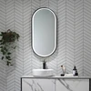 Mirrorsled Skaidrus veidrodis 500x1000 (piliulė) su MDF rėmu ir LED priekiniu apšvietimu + liečiamas jungiklis