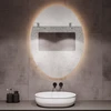 Mirrorsled Skaidrus veidrodis su LED galiniu apšvietimu 600x1000 (ovalas)