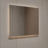 Mirrorsled Skaidrus veidrodis su LED galiniu apšvietimu 800x1000 (statūs kampai) + mygtuku