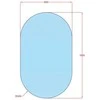 Mirrorsled Skaidrus veidrodis su LED galiniu apšvietimu 600x1000 (piliulė) + mygtuku
