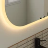 Mirrorsled Skaidrus veidrodis su LED priekiniu apšvietimu 600x1000 (30mm) piliulė