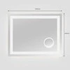Mirrorsled Skaidrus veidrodis su LED priekiniu apšvietimu 800x1000 ir didinamuoju veidrodėliu