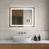 Mirrorsled Skaidrus veidrodis su LED priekiniu apšvietimu 800x1000 ir didinamuoju veidrodėliu