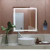 Mirrorsled Skaidrus veidrodis su LED priekiniu apšvietimu 800x800 (40mm) + mygtuku