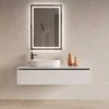 Mirrorsled Skaidrus veidrodis su LED priekiniu apšvietimu 800x1000 (statūs kampai) + mygtuku