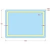 Mirrorsled Skaidrus veidrodis su LED priekiniu apšvietimu 1000x700 (apvalinti kampai, 30mm) + mygtuku