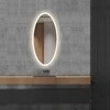Mirrorsled Skaidrus veidrodis su LED priekiniu apšvietimu 600x1000 (30mm) ovalas