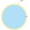 Mirrorsled Skaidrus veidrodis su LED priekiniu apšvietimu D700 (30mm) + mygtuku