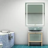 Mirrorsled Skaidrus veidrodis su LED priekiniu apšvietimu 600x700 (atitrauktas matinimas 30mm) + mygtuku