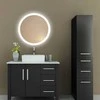 Mirrorsled Skaidrus veidrodis su LED priekiniu apšvietimu D600 (20mm) + mygtuku