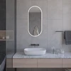 Mirrorsled Skaidrus veidrodis su LED priekiniu apšvietimu 450x1000 (15mm) piliulė