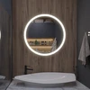 Mirrorsled Skaidrus veidrodis su LED priekiniu apšvietimu D700 (30mm) + mygtuku