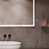 Mirrorsled Skaidrus veidrodis su LED priekiniu apšvietimu 500x700 (atitrauktas matinimas 20mm) + mygtuku
