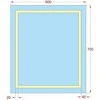 Mirrorsled Skaidrus veidrodis su LED priekiniu apšvietimu 600x700 (atitrauktas matinimas 20mm)