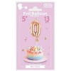 Folijinis balionas 13 cm ant pagaliuko numeris 0 auksinė GODAN BC-5RZ0