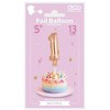 Balon foliowy 13 cm na patyku cyfra 1 auksinė GODAN BC-5RZ1