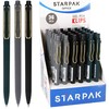 Starpak Automatinis mokyklinis juodas gelinis rašiklis