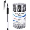 Starpak Gelinis rašiklis su guma, juodas, 0.5mm