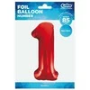 GoDan Folijos balionas numeris 1, raudona, 85 cm