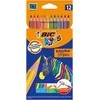 Spalvotieji pieštukai Bic Evolution Stripes, 12 vnt.