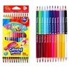 Spalvoti pieštukai dvipusiai, tribriauniai, COLORINO, 12 vnt., 24 spalvų.