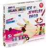 Vitražinių dažų rinkinys ICE JEWELERY, Amos, 10 spalvų po 10,5ml + 3 apyrankės + 5 žiedai