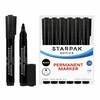 Starpak Permanentinis žymeklis apvalus juodas (12 vnt.)
