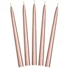 Party Deco Ilgos didelės žvakės 24cm 10vnt rausvai auksinės
