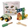 Adam Toys Medinis vaikų konstruktoriaus rinkinys su įrankiais, lavinantis kūrybiškumą, nuo 3 metų, rudas