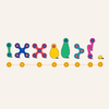 Magnetinis konstruktorius Clixo Rainbow Pack, 42 d.