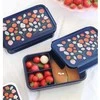 A Little Lovely Bento vaikiška priešpiečių dėžutė ‘Braškės’