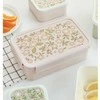 A Little Lovely Bento vaikiška priešpiečių dėžutė ‘Žiedai’ rožinė